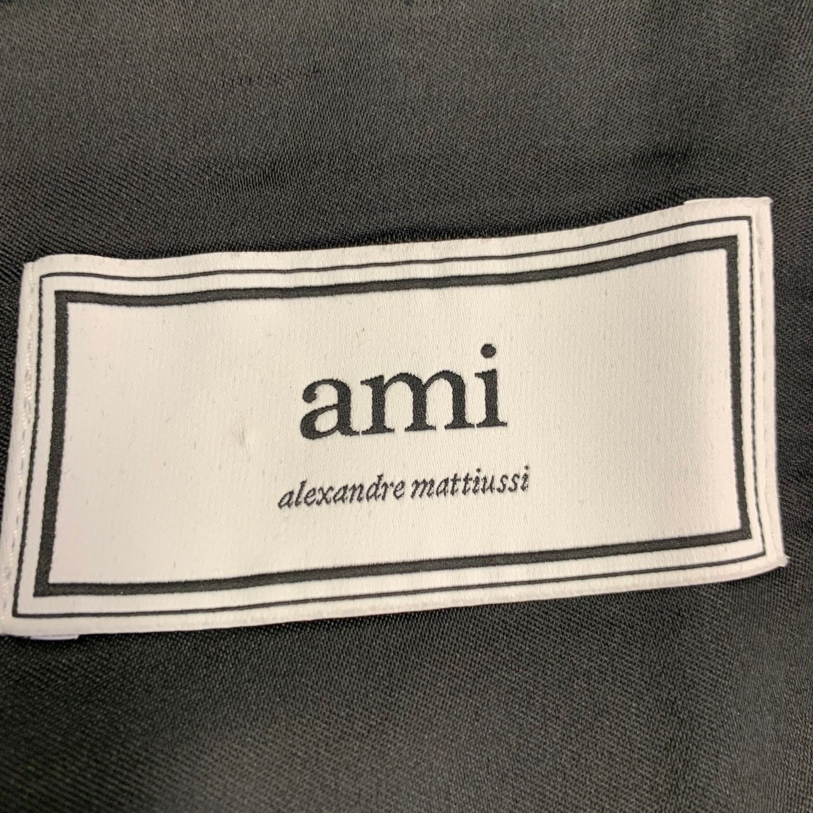 AMI Size 38 Grey Wool Notch Lapel Suit Size 38R - 7 Thumbnail