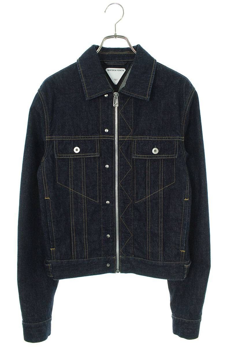 Bottega Veneta BOTTEGA VENETA navy indigo blue denim jacket Size 52 / Large Size US L / EU 52-54 / 3 - 1 Thumbnail