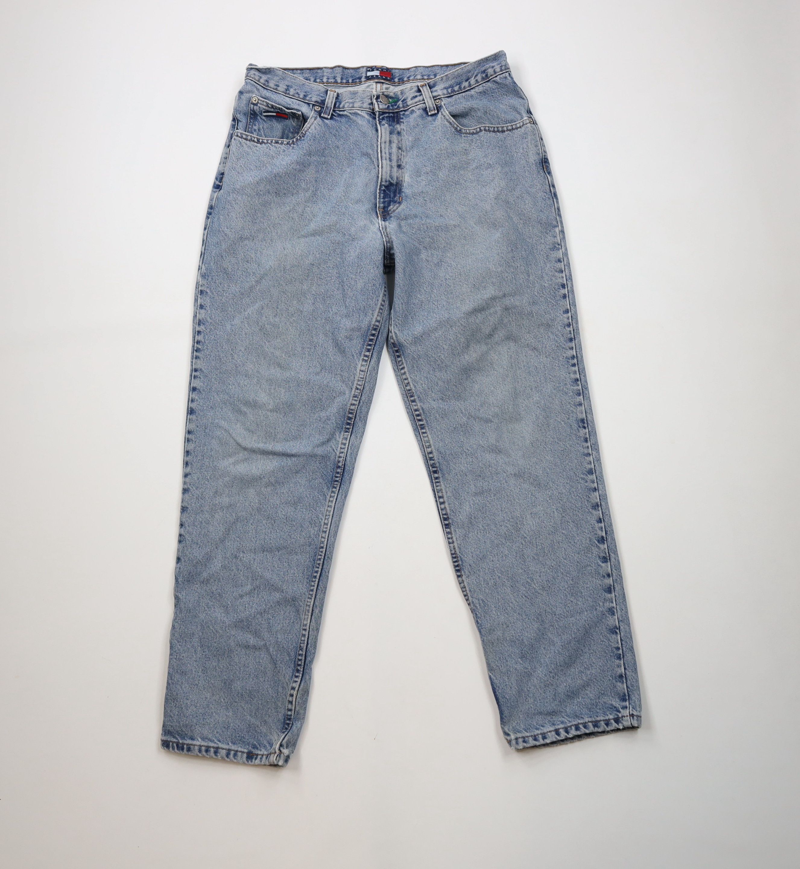 Tommy Hilfiger × Vintage Vintage 90s Tommy Hilfiger Spell Out Straight Leg Jeans USA Size US 34 / EU 50 - 1 Thumbnail