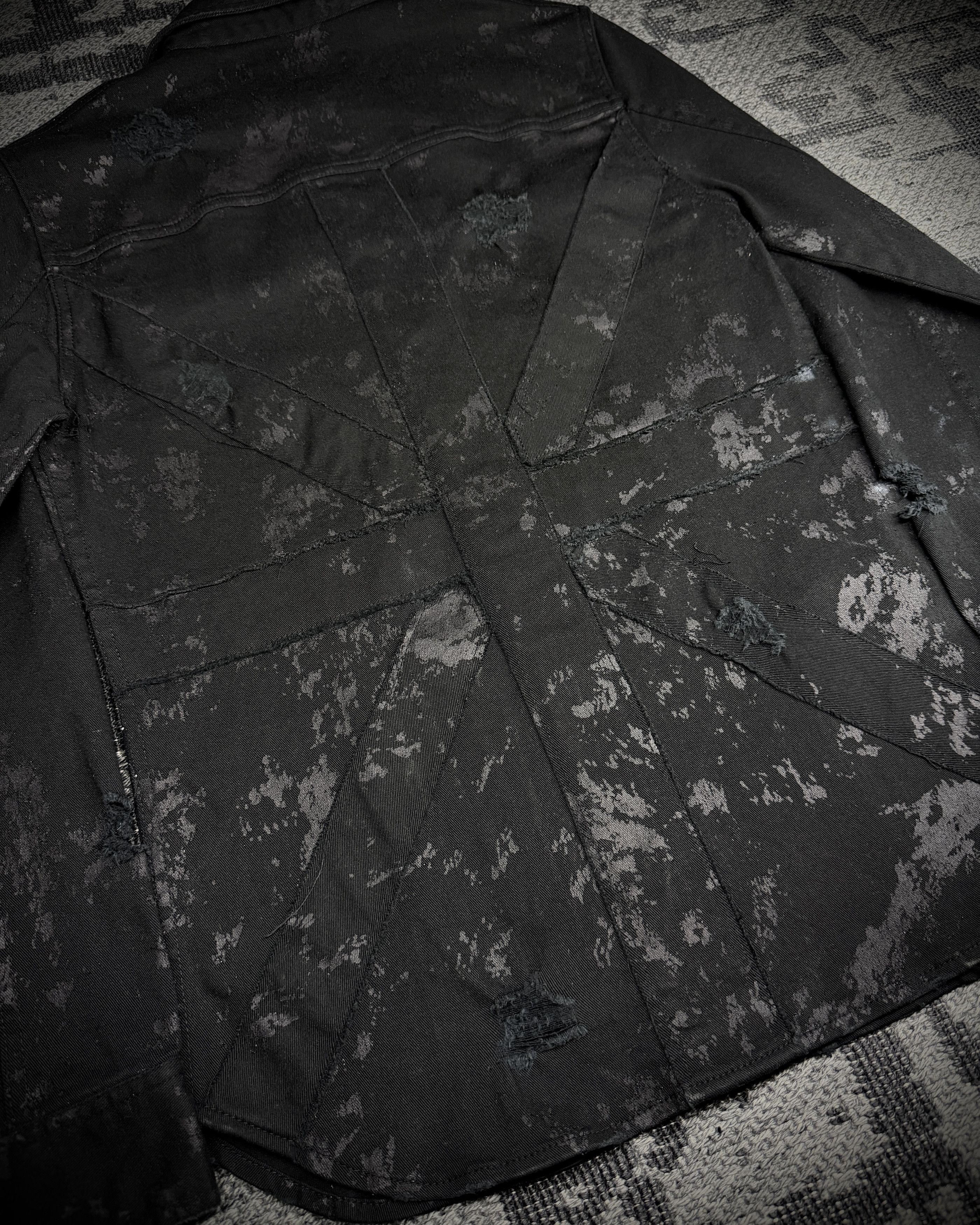 Japanese Brand Xfrm × Jury Black Coated Splatter Studded Shirt Size US L / EU 52-54 / 3 - 8 Thumbnail