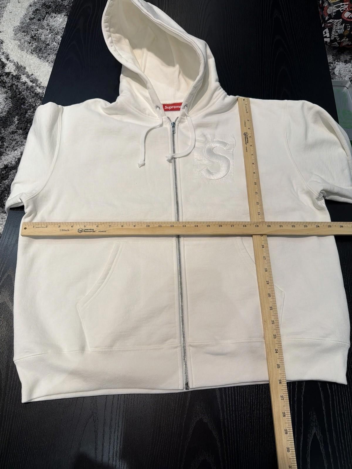 Supreme Supreme S Logo Zip Up Hooded Sweatshirt White (Large) NEW Size US L / EU 52-54 / 3 - 5 Thumbnail