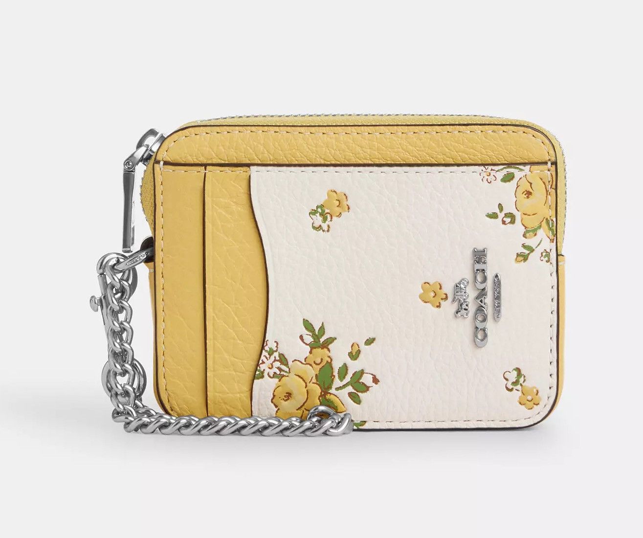Coach Zip Card Case With Floral Print CAU44 Size ONE SIZE - 3 Thumbnail