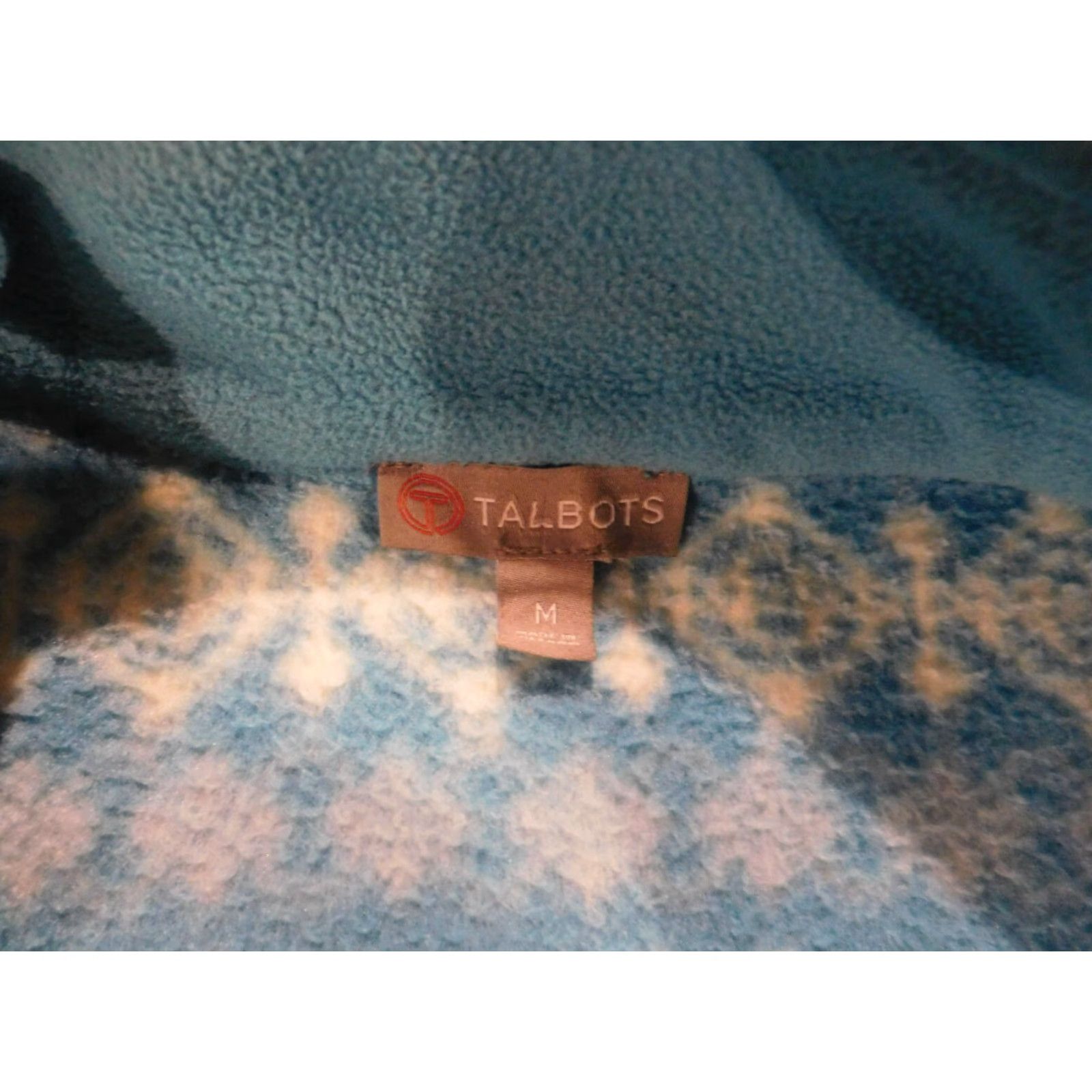 Talbots Talbots Jacket M Blue Fleece Striped Full Zip Women Regular Fit Holiday Spring Fall Vintage No Size M / US 6-8 / IT 42-44 - 5 Thumbnail