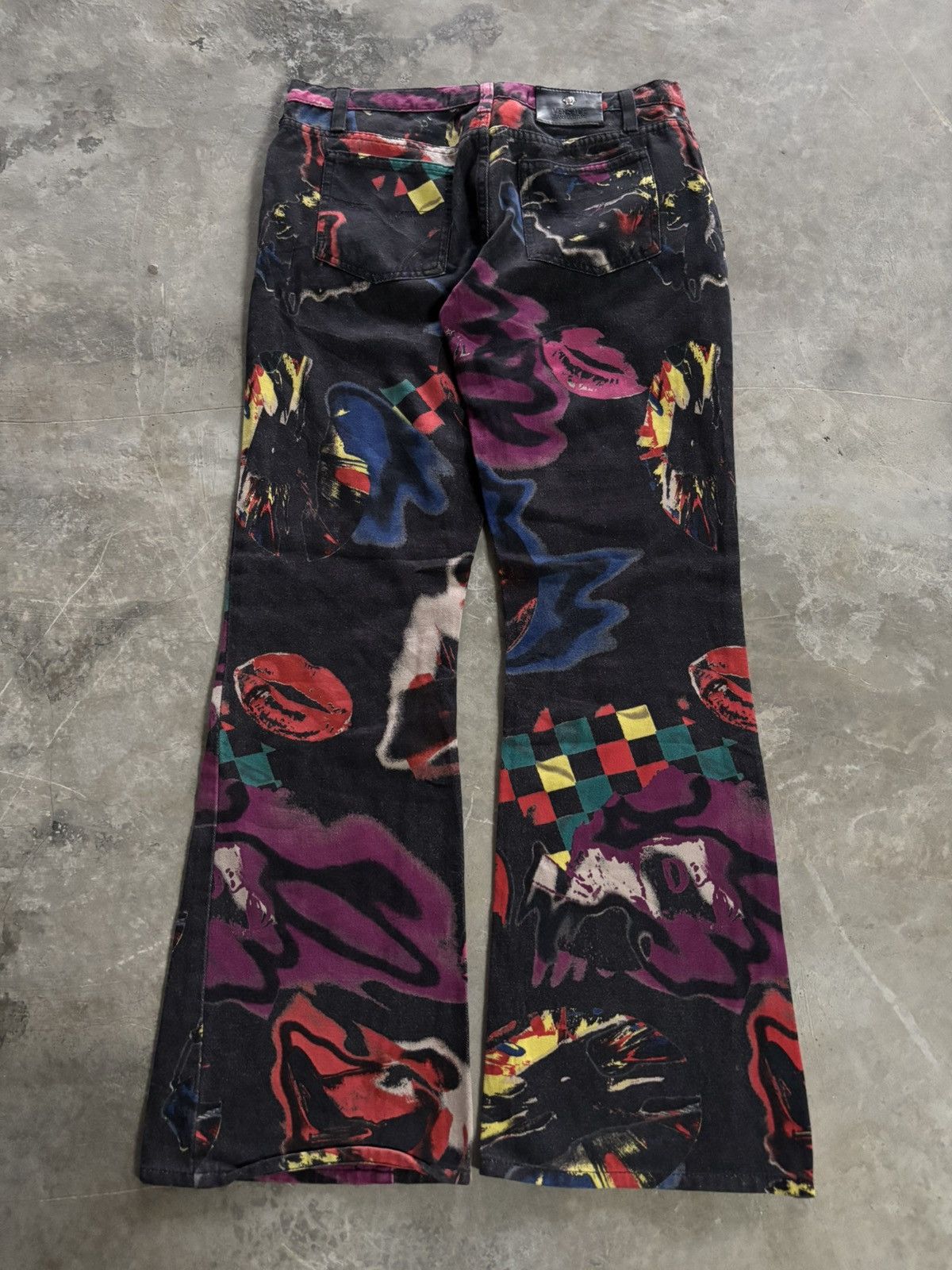 Versace VERSACE JEANS COUTURE bootcut flare jeans crazy overprint Size US 30 / EU 46 - 17 Thumbnail