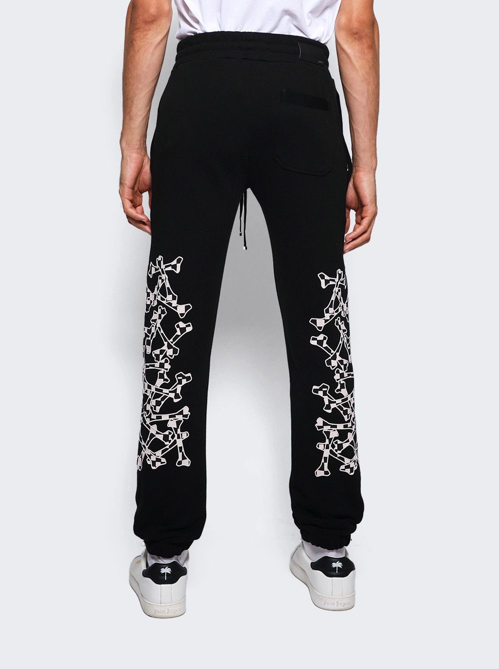 Amiri o1gr1nt0924 Checkered Bones Sweatpant in Black Size US 36 / EU 52 - 4 Thumbnail