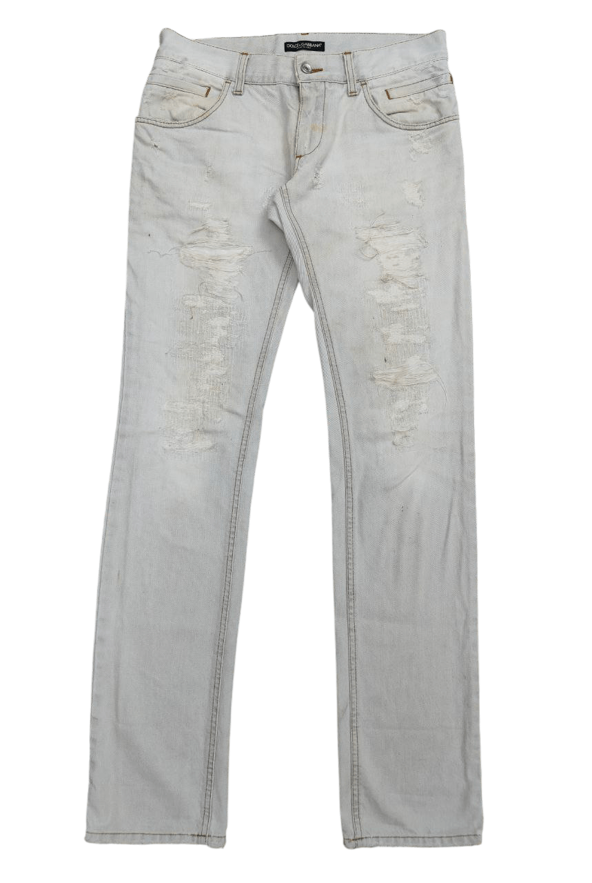 Dolce & Gabbana Dolce & Gabbana Distressed Denim Size US 33 - 1 Thumbnail