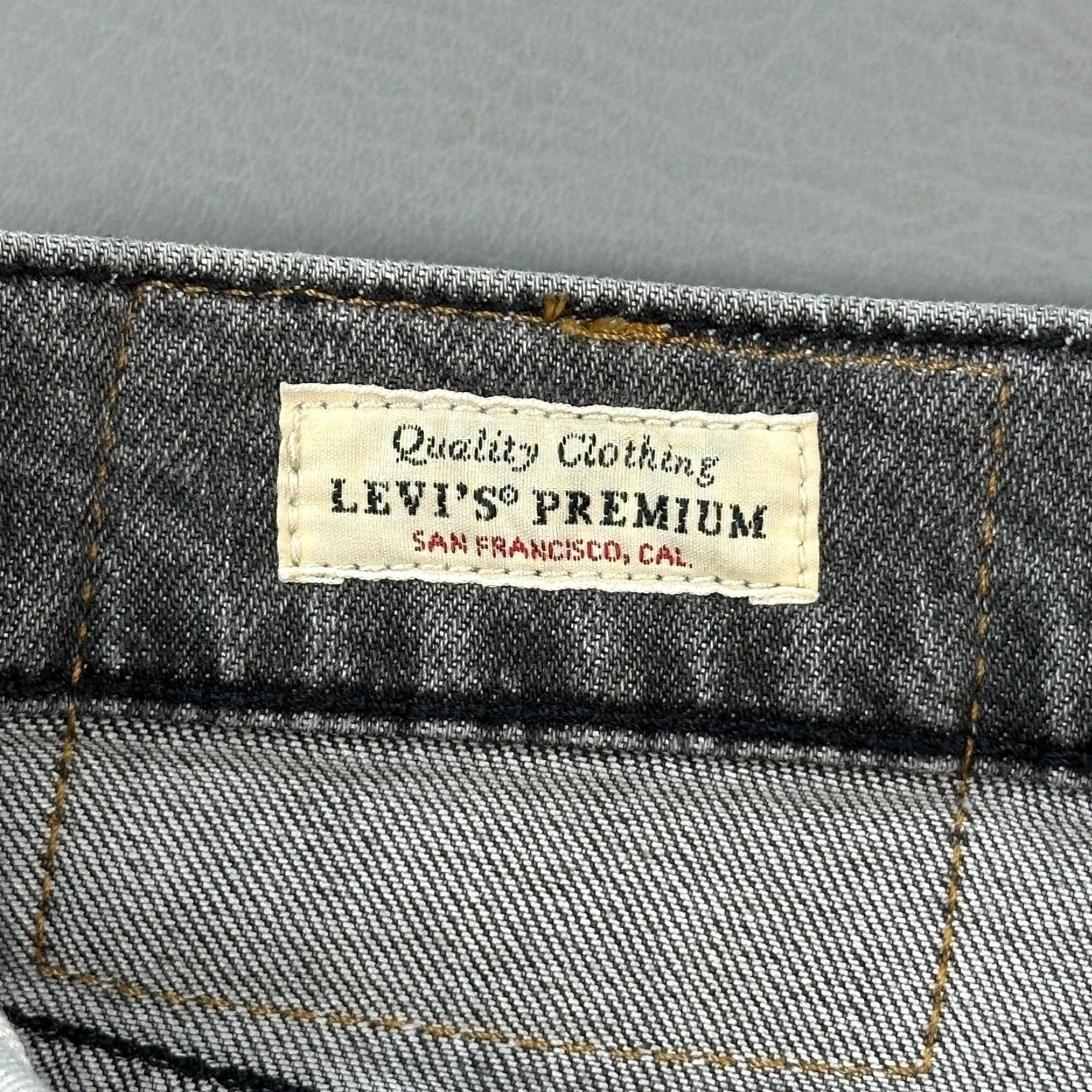 Levi's Levis 512 Premium Jeans Mens 34x32 Charcoal Wash Slim Taper Fit 5-Pocket Denim Jeans Mens Size US 34 / EU 50 - 6 Thumbnail
