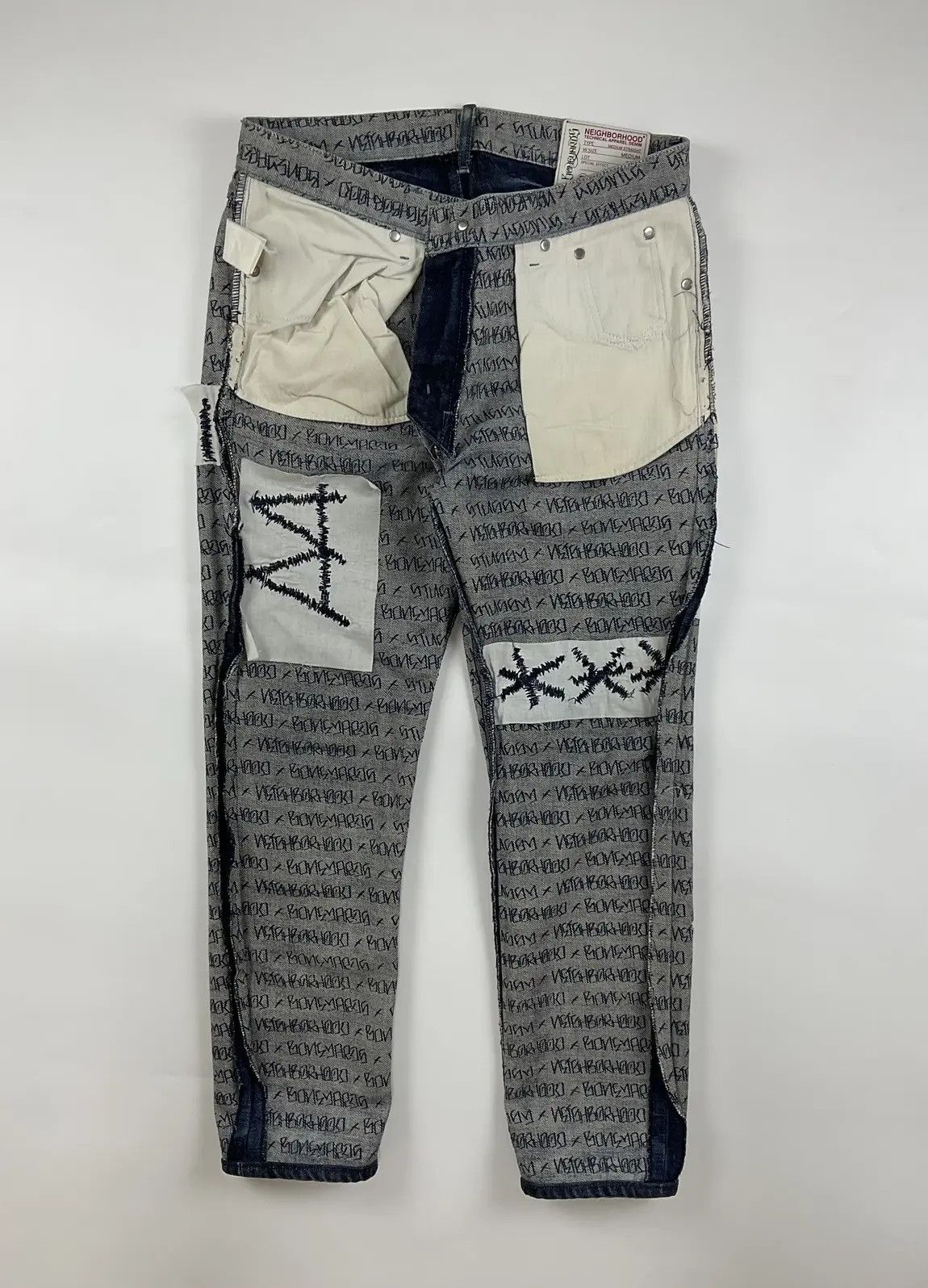 Neighborhood × Stussy Stussy x Neighborhood "Boneyards" Savage Level 3 jeans Size US 30 / EU 46 - 8 Thumbnail