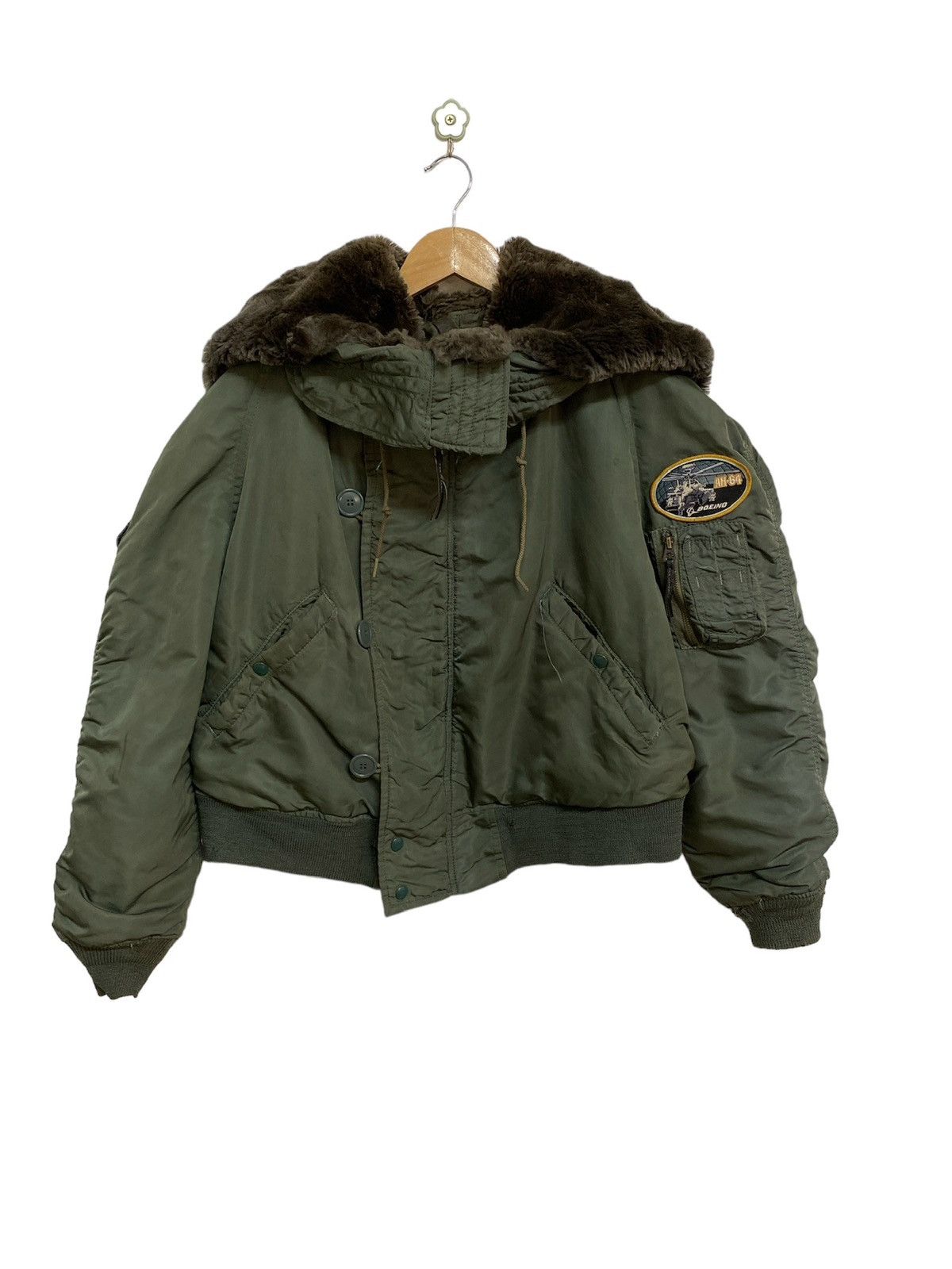 Alpha Industries Vintage Alpha Industries N2-B Alien Zip Hood Bomber Jacket Size US L / EU 52-54 / 3 - 3 Thumbnail