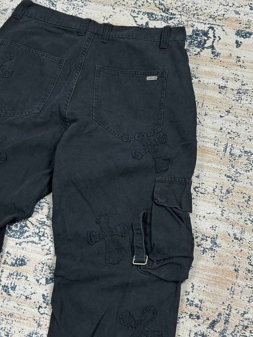 Review Avant Garde Black Cargo Cross Baggy Rap Pants Bondage Size US 32 / EU 48 - 11 Thumbnail