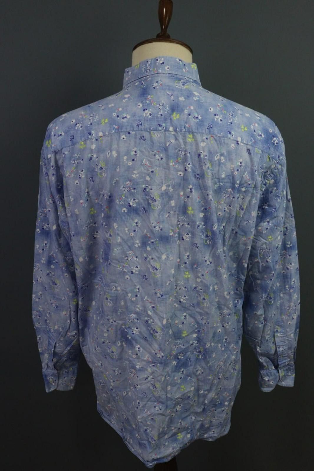 Paul & Shark Paul & Shark Yachting Blue Floral Button Up Shirt Size 45 Size US M / EU 48-50 / 2 - 11 Thumbnail