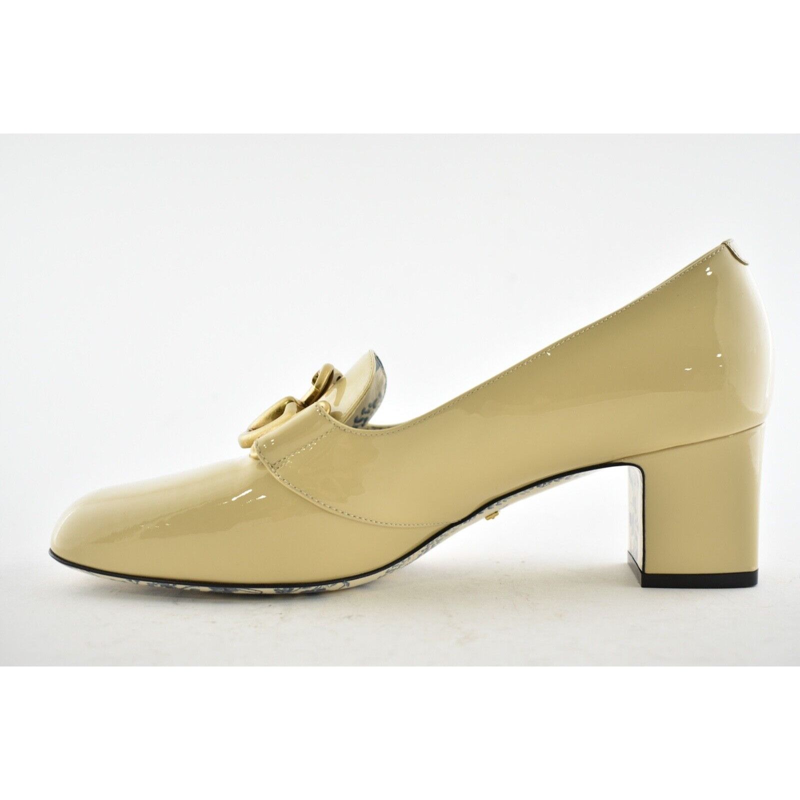 Gucci Victoire 55 Leather Block Mid Heel Mule Loafer Pump 39 Size US 9 / IT 39 - 9 Thumbnail