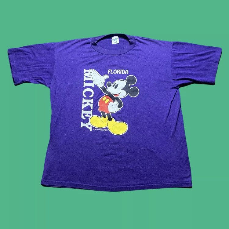 Disney × Velva Sheen × Vintage Vintage Mickey Mouse Florida Disney T Shirt Size US XL / EU 56 / 4 - 2 Thumbnail