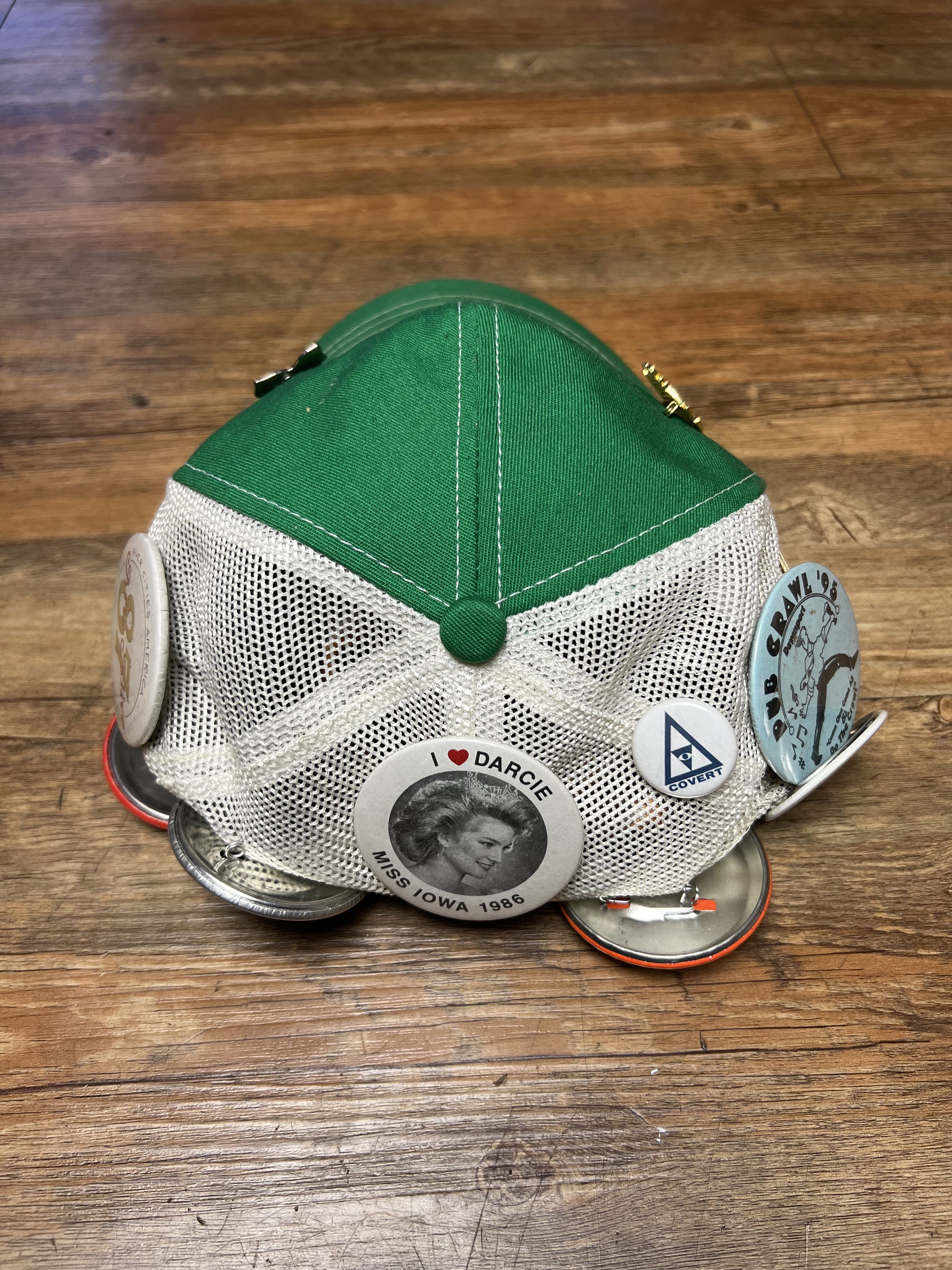 John Deere Vintage John Deere Green + White 6 Panel Snapback Hat w Pins Size ONE SIZE - 3 Thumbnail