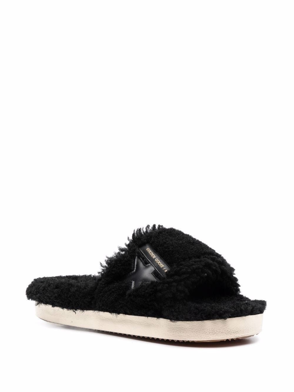 Golden Goose o1w1db10425 Poolstar Shearling Sandals in Black Size US 10 / EU 43 - 1 Thumbnail