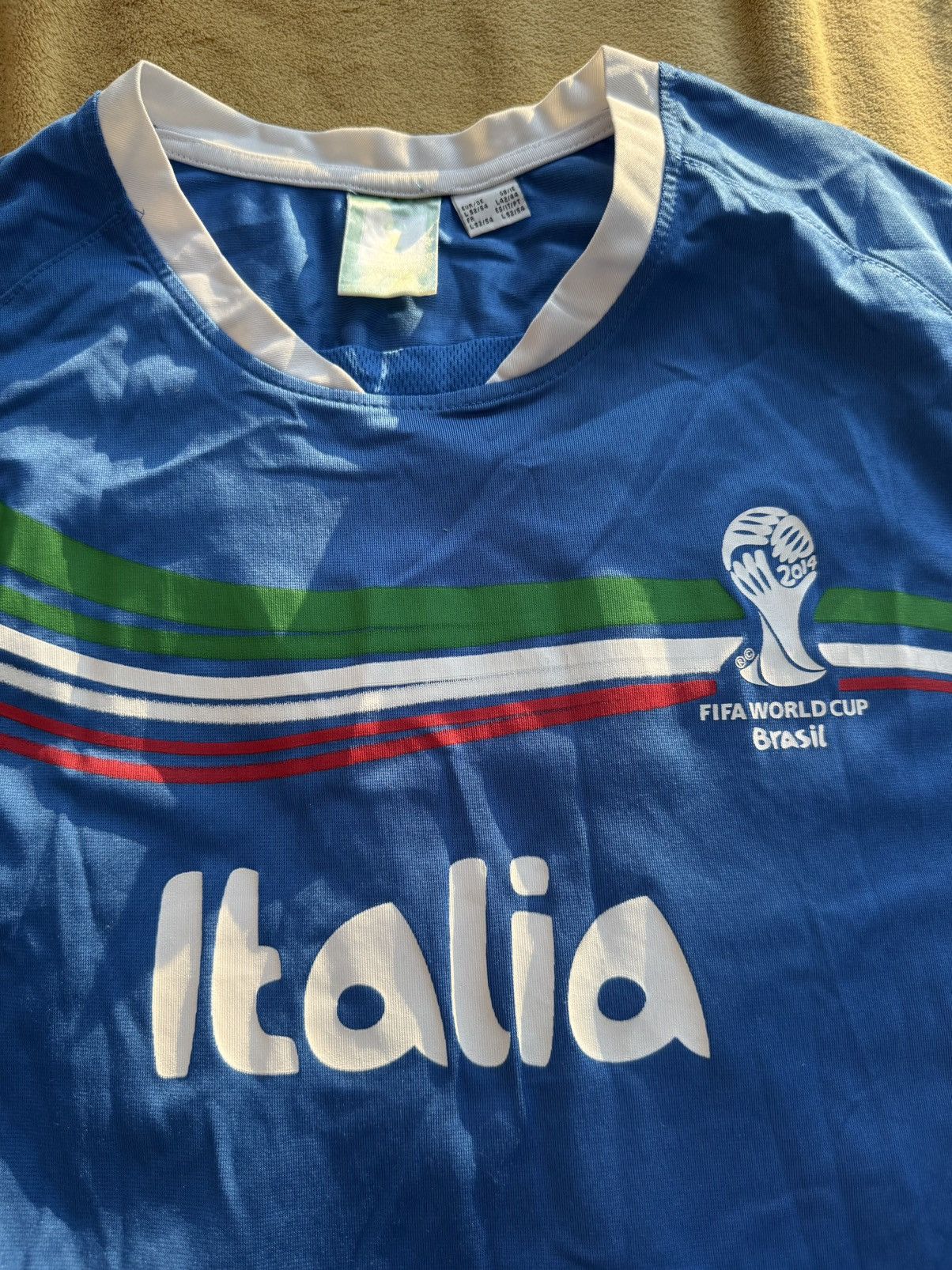 Vintage RARE ITALY FIFA WORLD CUP VINTAGE SOCCER JERSEY Size US L / EU 52-54 / 3 - 3 Thumbnail