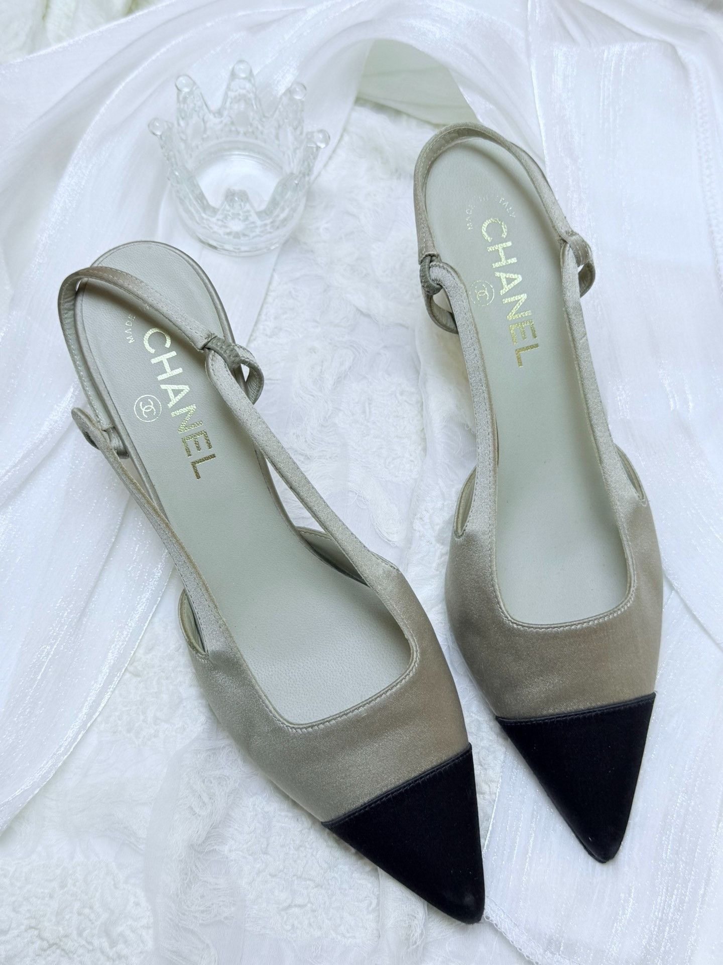 Chanel Chanel Gray Sandals us_8 Women Size US 8 / IT 38 - 1 Thumbnail