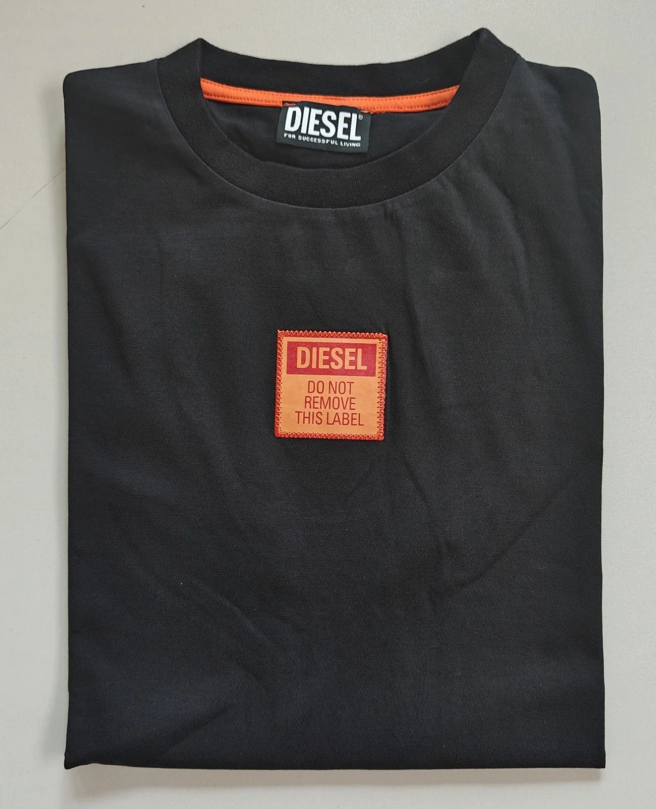 Diesel DIESEL Black T-Shirt With Logo Patch T 4126 Size US S / EU 44-46 / 1 - 1 Thumbnail