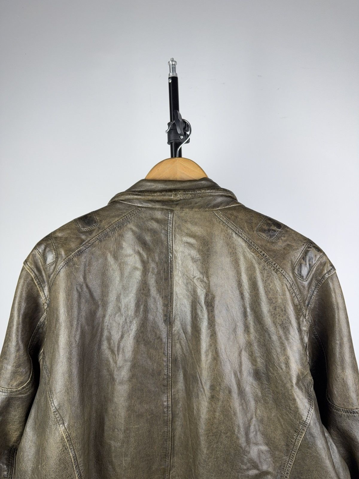 Leather Vintage 90s Genuine Leather MOTO Bomber Jacket Rock Punk Size US XL / EU 56 / 4 - 13 Thumbnail