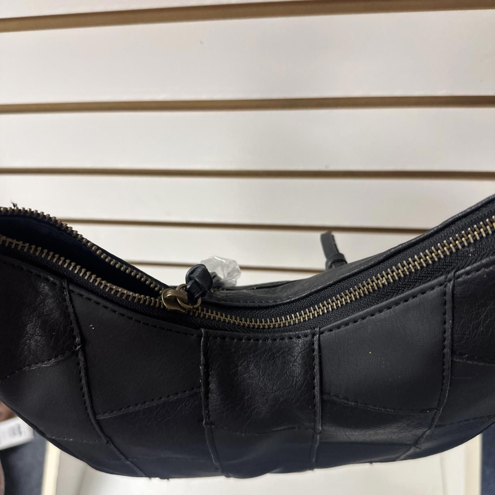 Other Time Tru Black Alice Crossbody Faux Leather Saddle Bag Size ONE SIZE - 3 Thumbnail