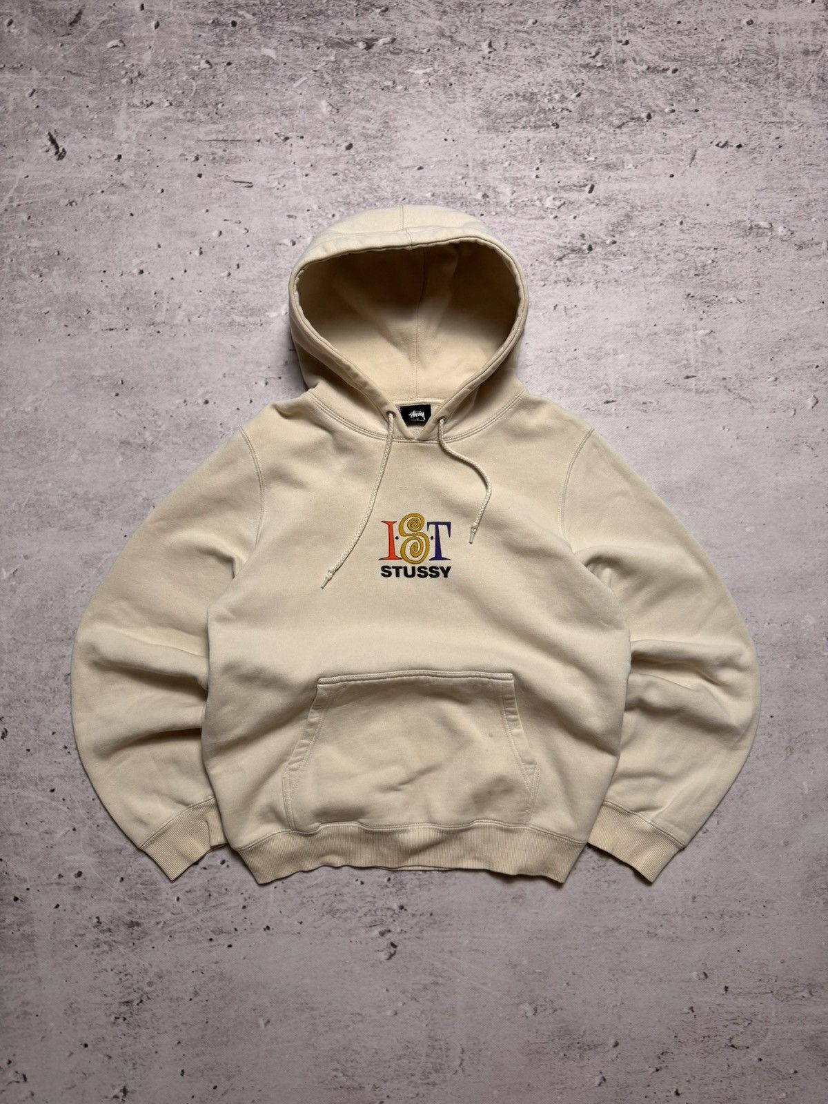 Stussy × Vintage STUSSY CENTER LOGO OVERSIZE BOXY HOODIE Size US M / EU 48-50 / 2 - 1 Thumbnail