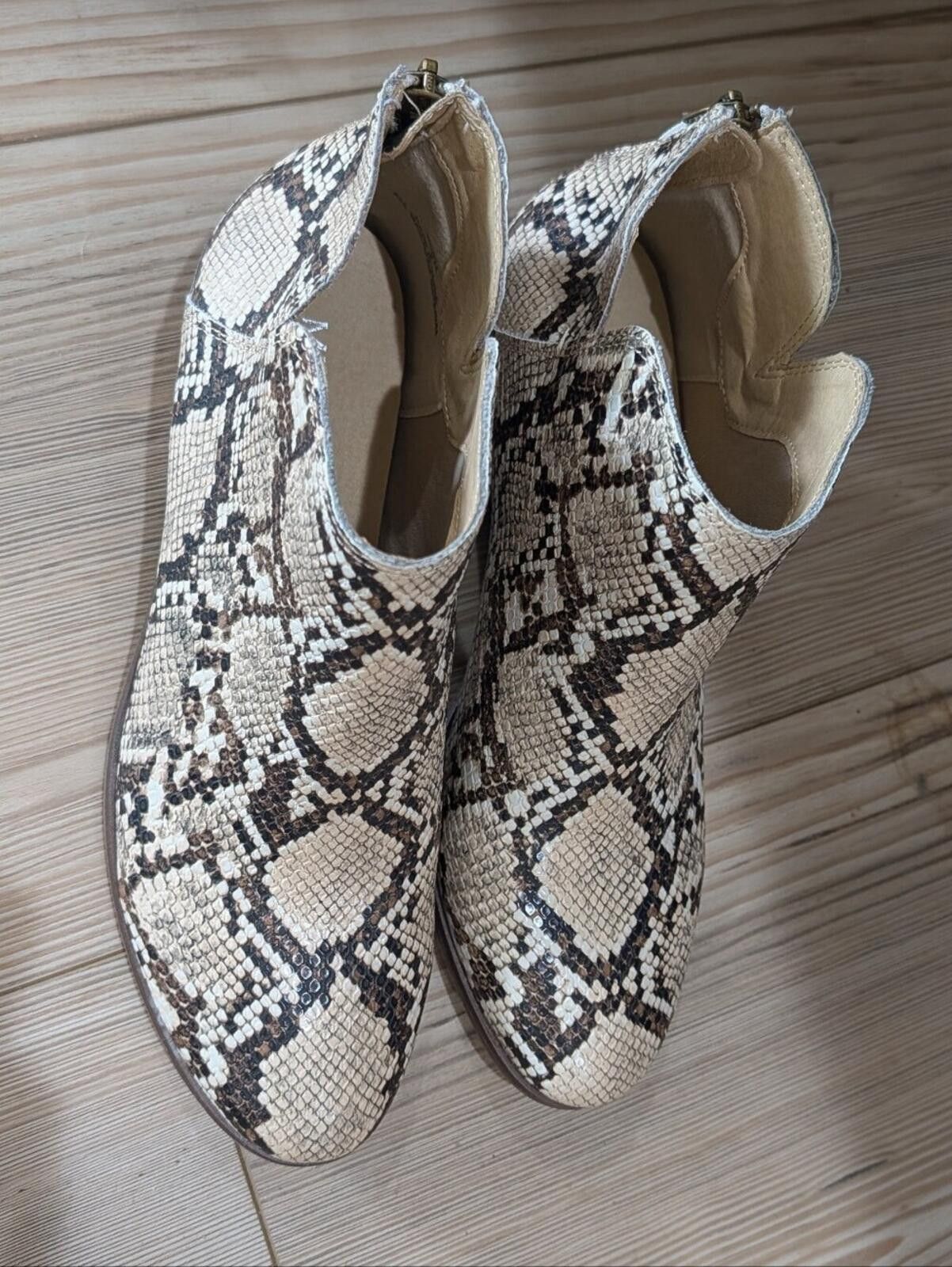 Other Michael Shannon Snake-Print Ankle Booties in Beige Size US 9 / IT 39 - 4 Thumbnail
