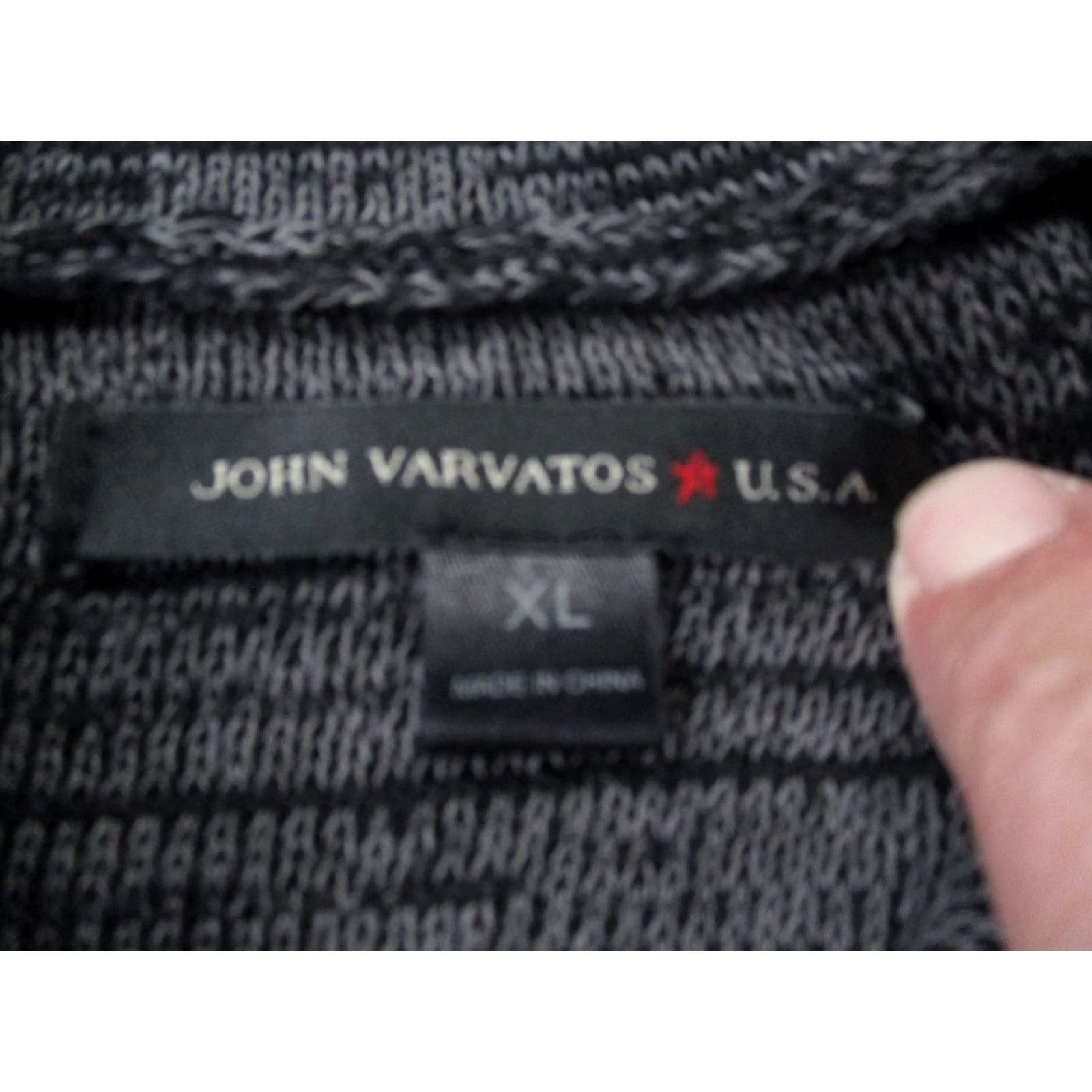 John Varvatos John Varvatos Hoodie Mens XL Linen Blend Lightweight Pullover Casual Black cotton linen Knit Crew Neck Strapless? Size US XL / EU 56 / 4 - 7 Thumbnail