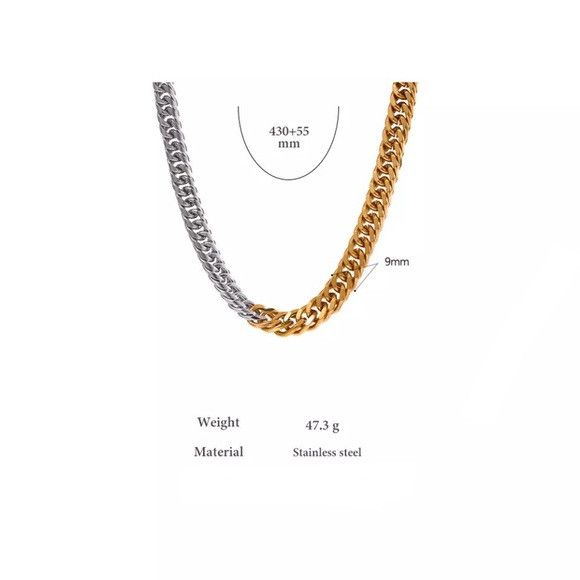 Other Double Color 316L Stainless Steel Chain Necklace Size ONE SIZE - 5 Thumbnail