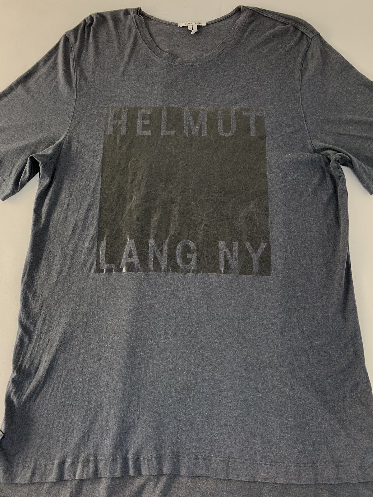 Helmut Lang Helmut Lang NY USA Big Logo Stretchable Unisex Tee Size XL / US 12-14 / IT 48-50 - 2 Thumbnail