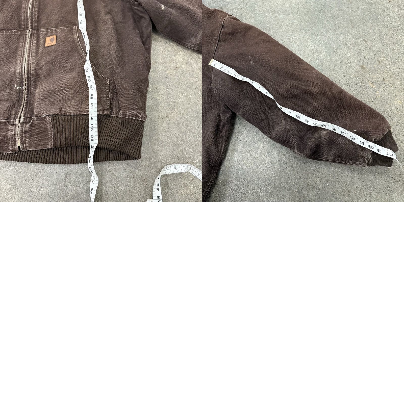 Carhartt VINTAGE Carhartt Jacket Mens 2XL J130 DKB Workwear Faded Brown Heavy Canvas Bomber Hooded Lined Quilted Regular Fit Brown Mens Size US XXL / EU 58 / 5 - 8 Thumbnail