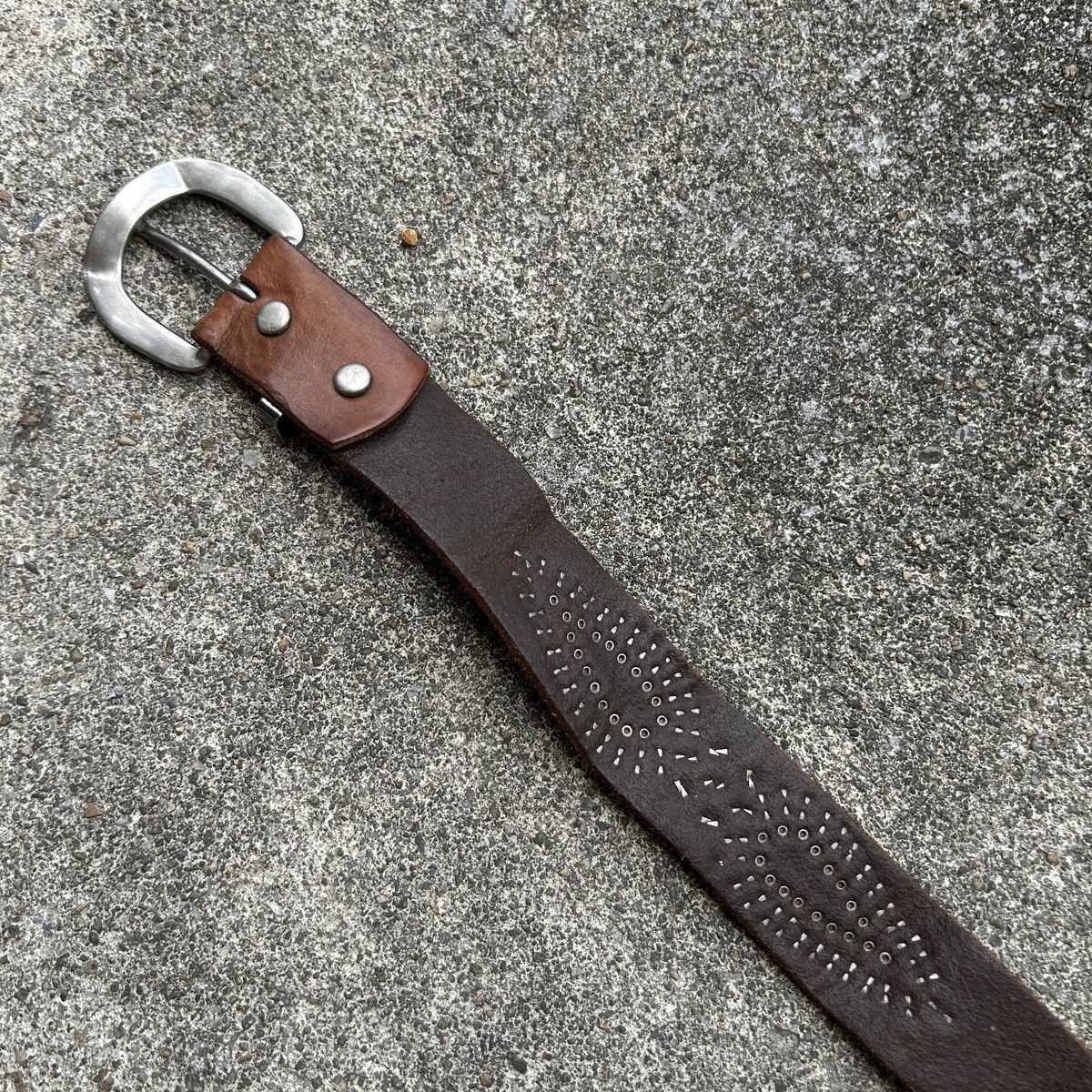 Vintage Vintage studded leather belt (Kapital Style) Size ONE SIZE - 17 Thumbnail