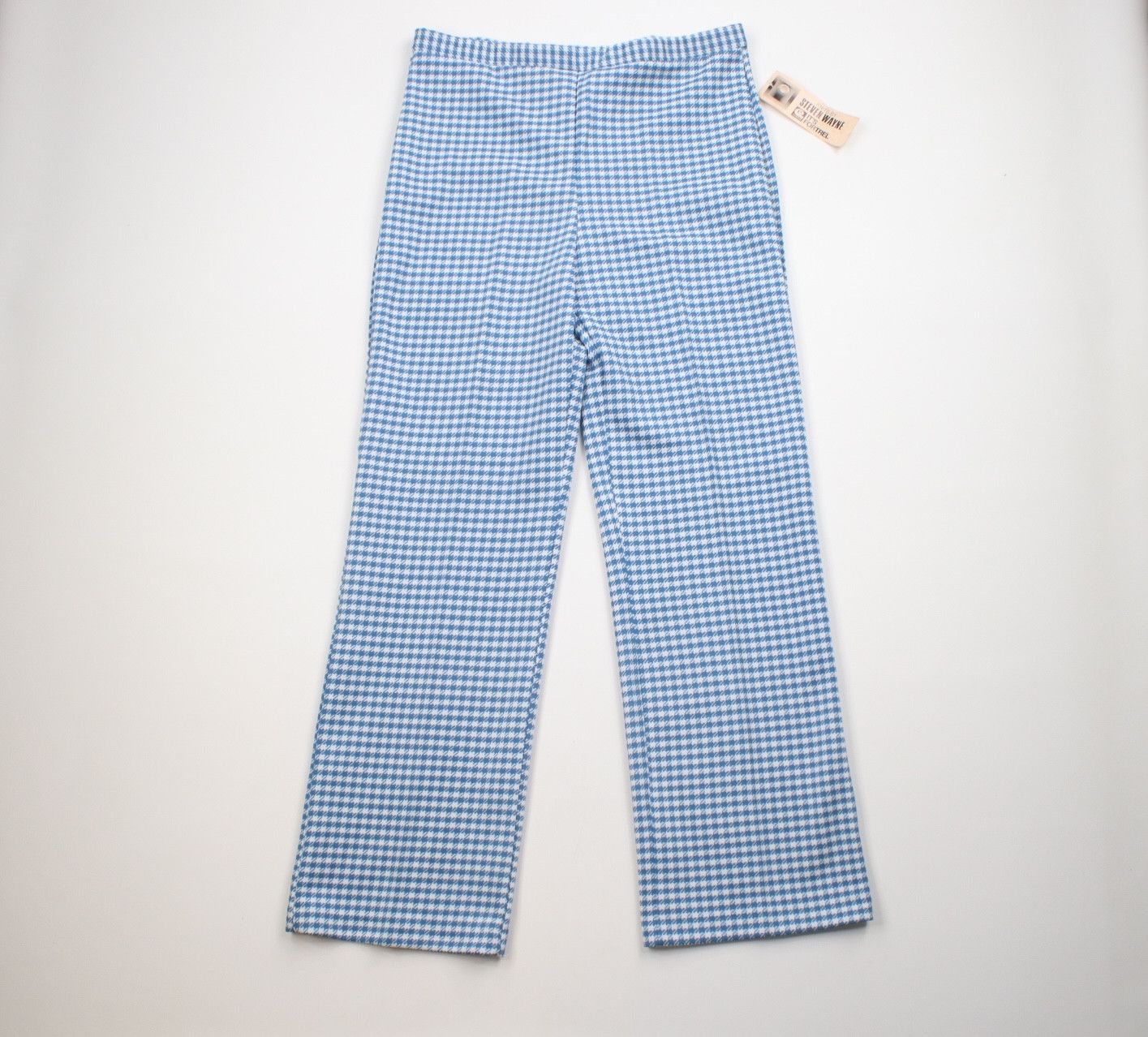 Image of Deadstock Vintage 70's Streetwear Pants Houndstooth Usa in Blue, Women's (Size 38)