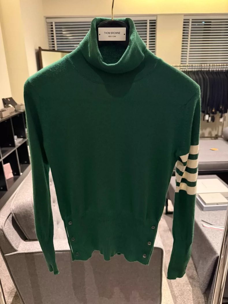 Thom browne Green cashmere pullover long sleeves 2504-Nexta