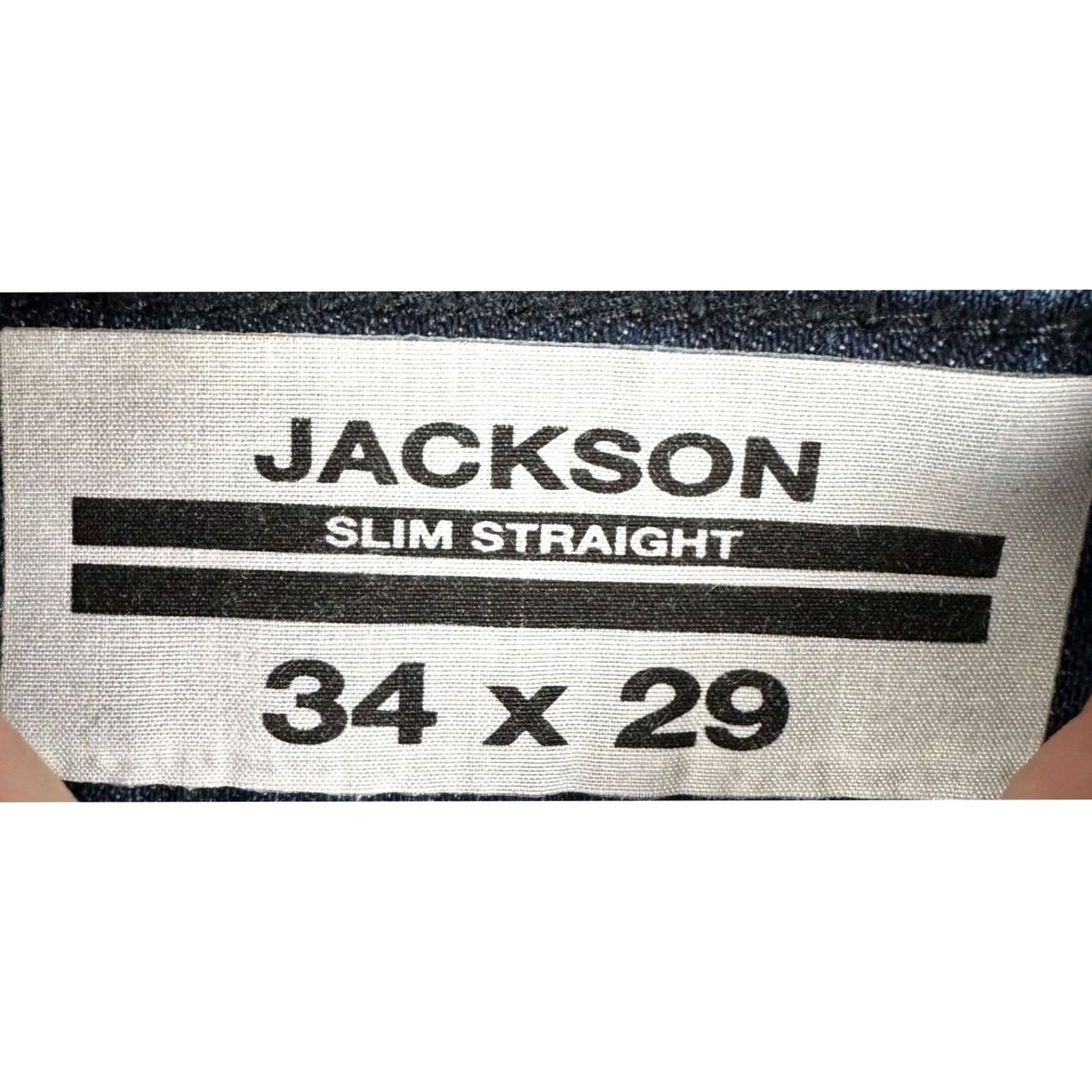 Buffalo David Bitton Buffalo David Bitton Jackson Jeans Men 34X29 Blue Slim Straight Distressed Denim Size US 34 / EU 50 - 3 Thumbnail