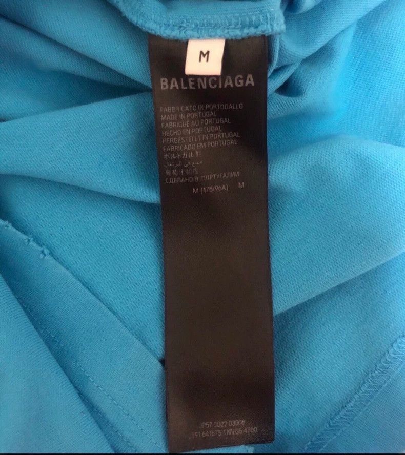 Balenciaga Balenciaga Lake blue cola short sleeve T-shirt distinguish Size US M / EU 48-50 / 2 - 5 Thumbnail