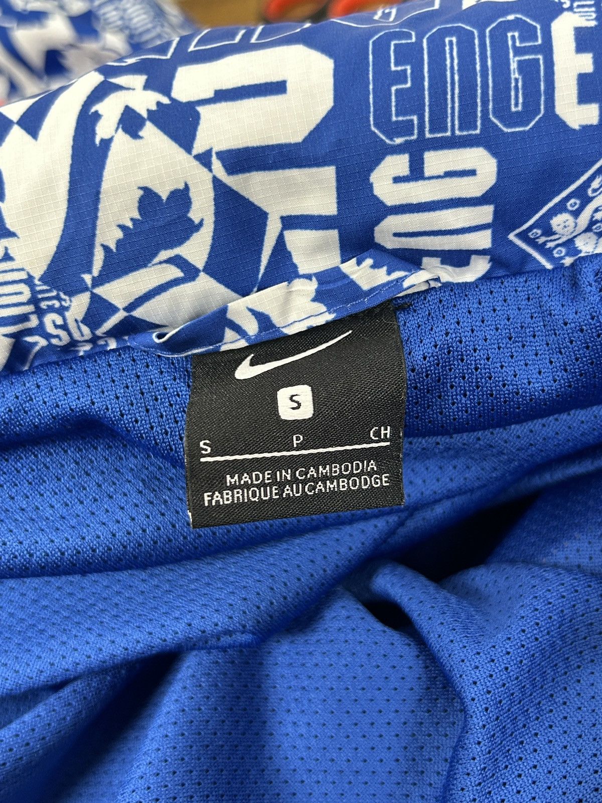 Nike Nike England All Weather AOP Training Football Jacket Blue S Size US S / EU 44-46 / 1 - 8 Thumbnail