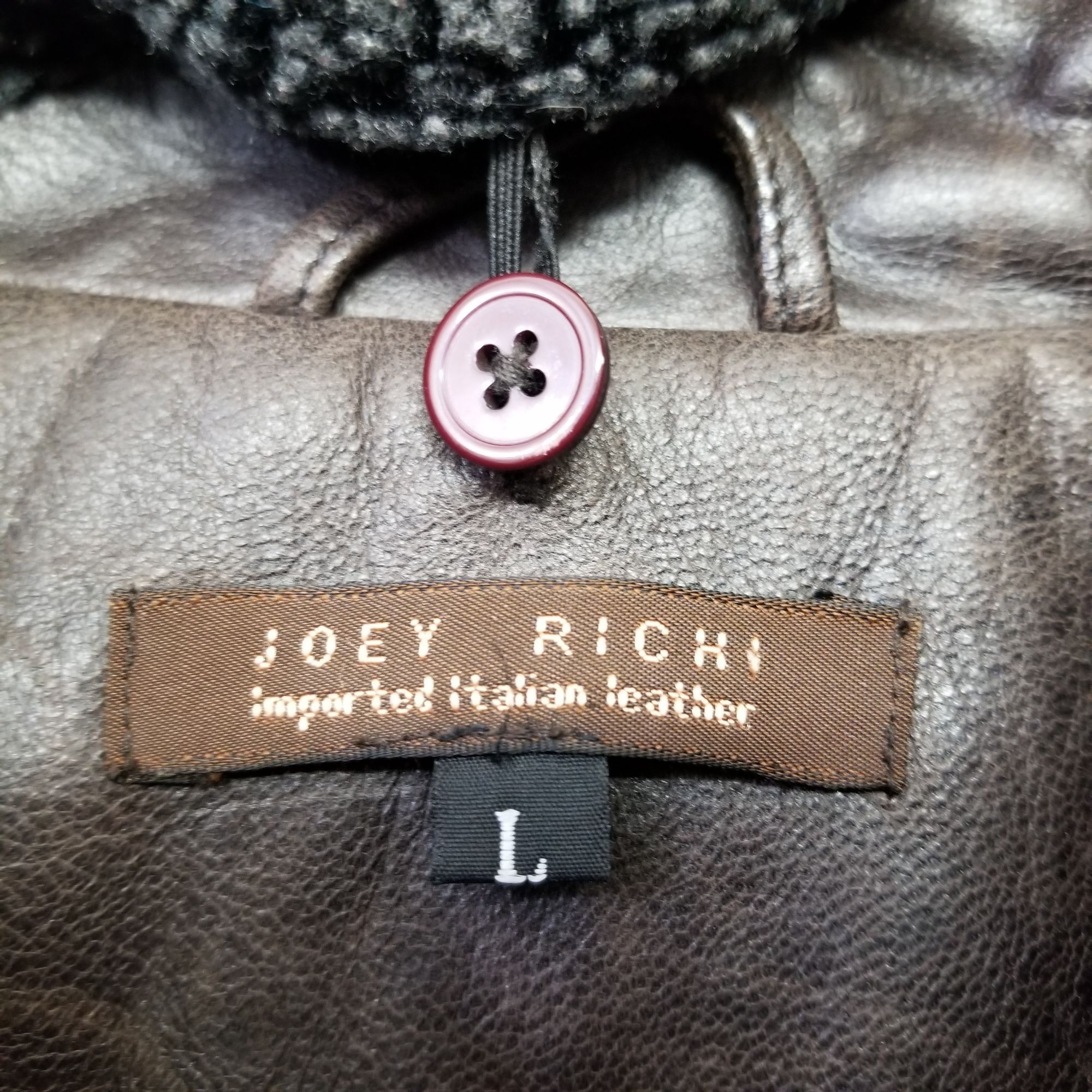 Other Joey Richi L Brown Italian Leather Jacket Coat Shearling Lin Size US L / EU 52-54 / 3 - 3 Thumbnail