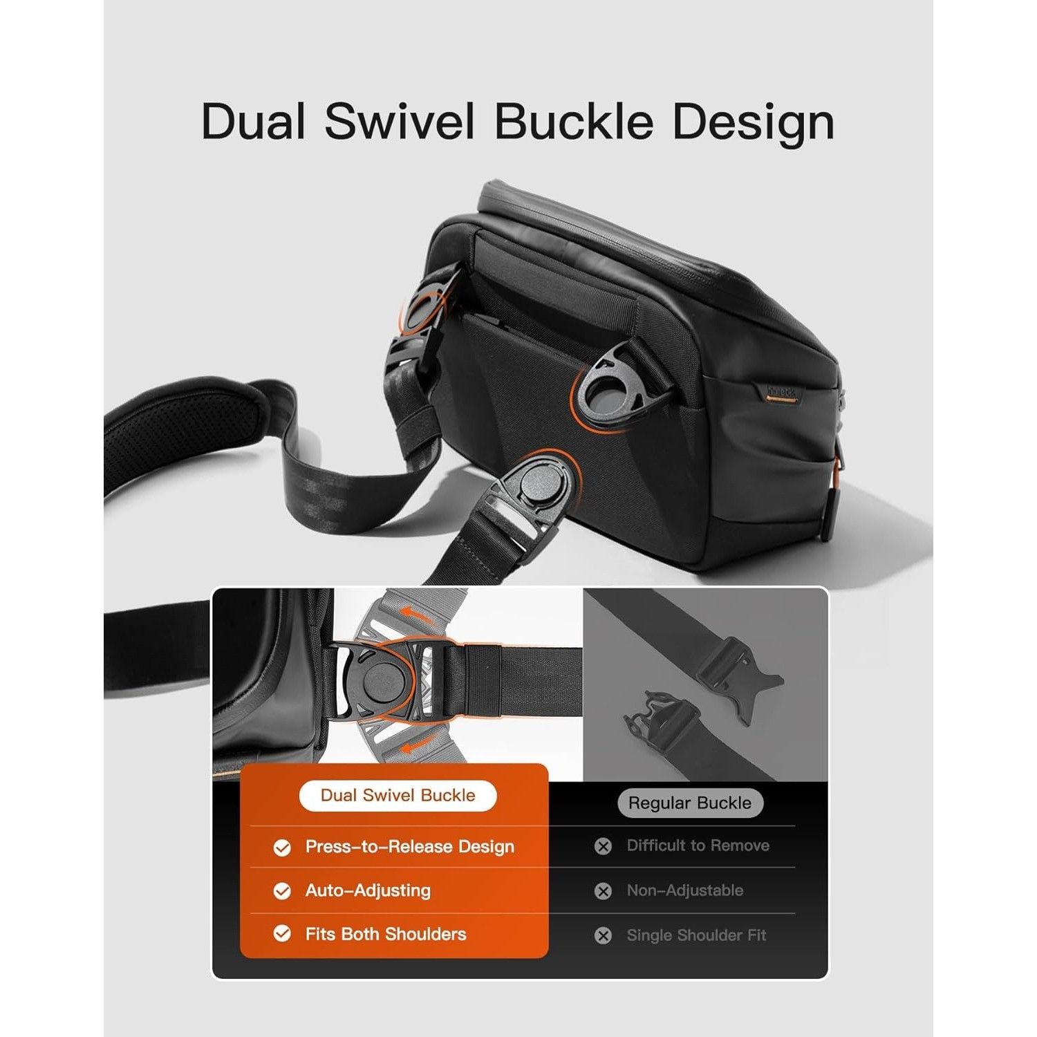Other Inateck Sling Bag X, Multi-pocket Crossbody Shoulder Chest B Size ONE SIZE - 6 Thumbnail