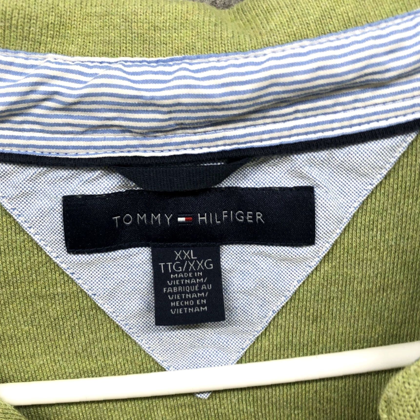 Tommy Hilfiger Tommy Hilfiger Polo Shirt Mens XXL Green Short Sleeve Cotton Logo Embroidered Classic Preppy Size US XXL / EU 58 / 5 - 5 Thumbnail