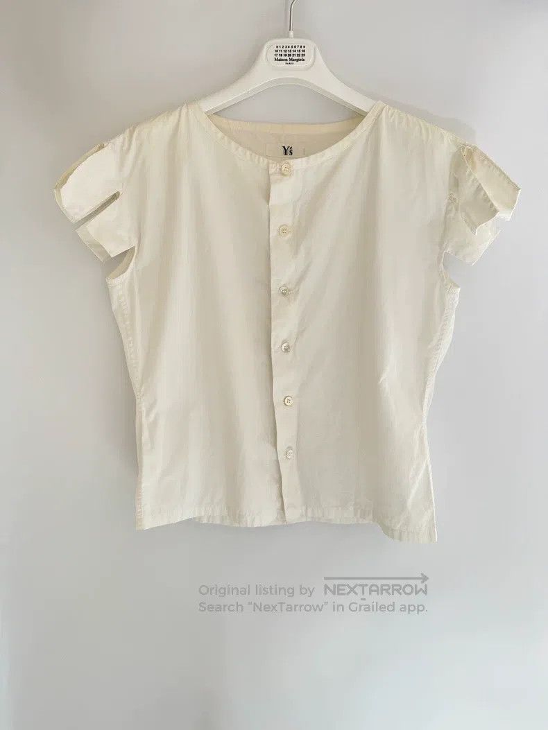 Yohji Yamamoto Yohji Yamamoto size os Special-shaped cut short sleeve Size M / US 6-8 / IT 42-44 - 4 Thumbnail