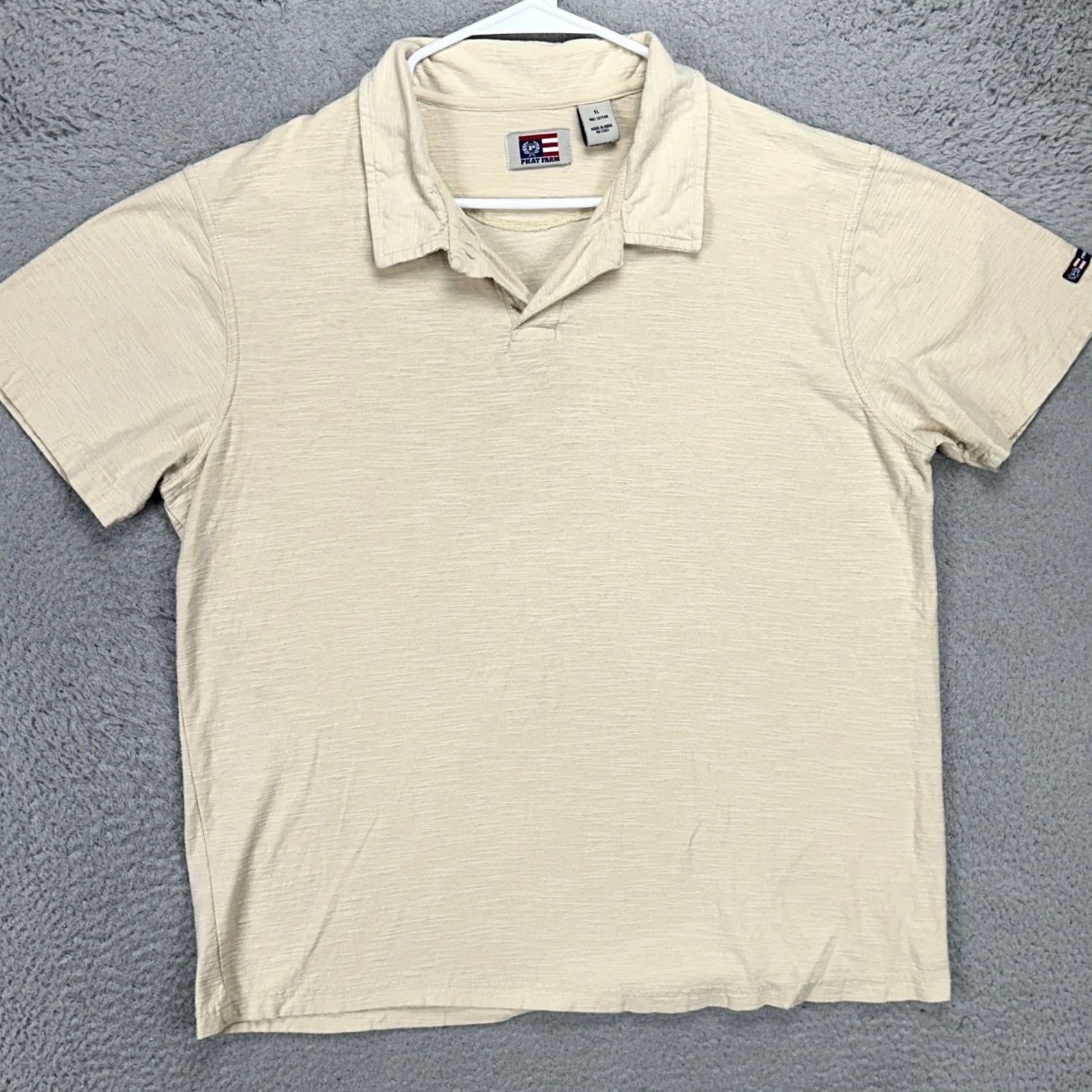 Phat Farm Phat Farm Shirt Polo Mens XL Yellow Johnny Collar Rugby Short Sleeve 100% Cotton Size US XL / EU 56 / 4 - 3 Thumbnail
