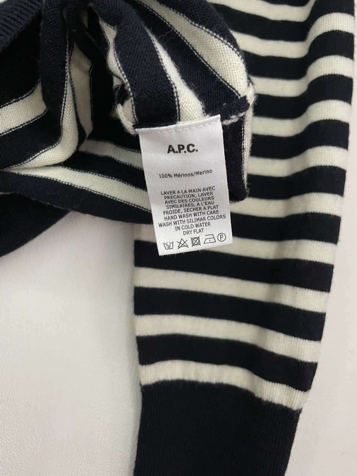 A.P.C. A.P.C Striped Merino Sweater Size US L / EU 52-54 / 3 - 7 Thumbnail