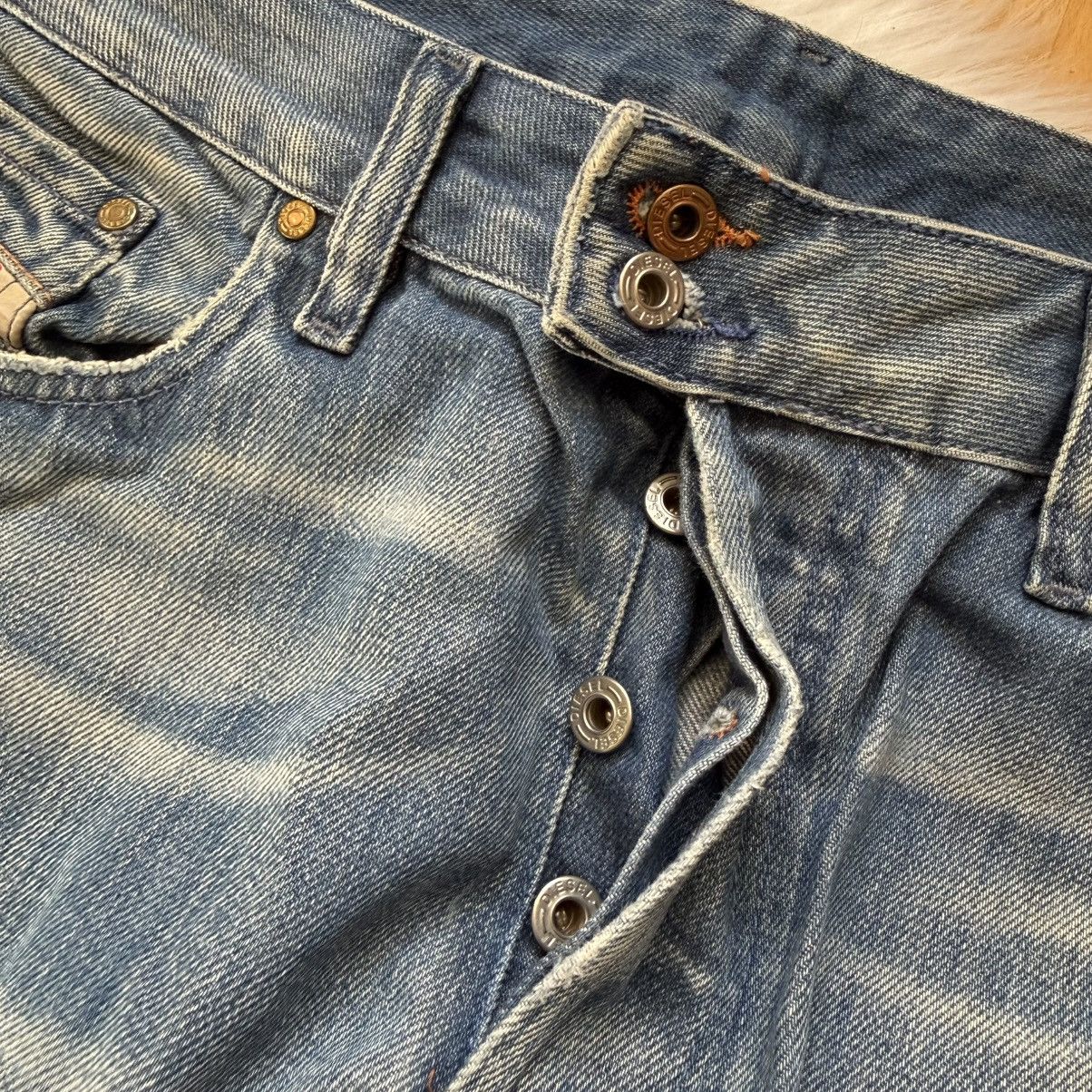 Diesel 📌 Crazy Diesel Flared Bootcut Vintage Y2K Washed Blue Denim Size US 34 / EU 50 - 8 Thumbnail