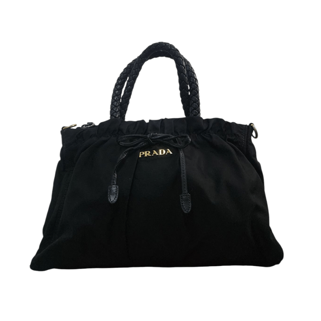 Prada Bow Prada Black Tessuto Satchel handbag Size ONE SIZE - 1 Thumbnail
