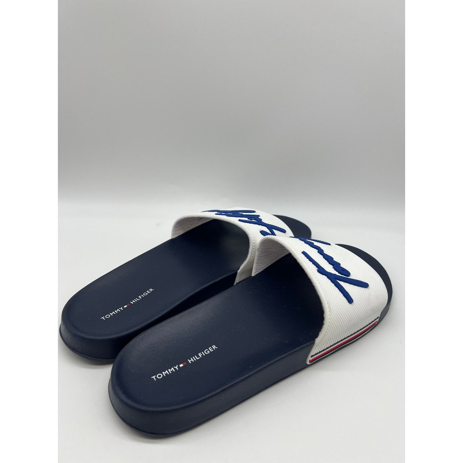 Tommy Hilfiger Tommy Hilfiger Men's Blue White Slide Sandal Slipper Size 11 Size US 11 / EU 44 - 7 Thumbnail