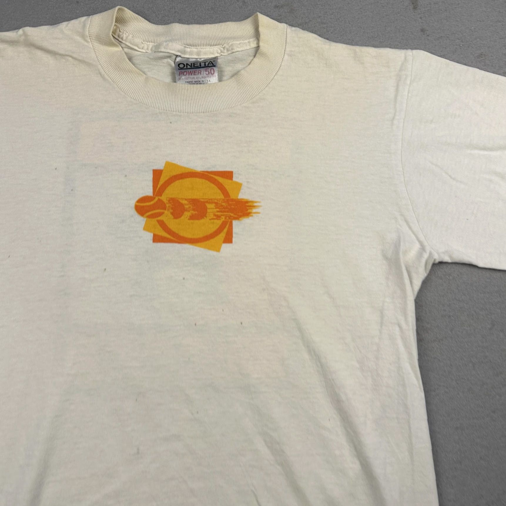 Vintage VINTAGE Corona Tennis Shirt Mens M White Oneita 50/50 Graphic Tee 90s Size US M / EU 48-50 / 2 - 6 Thumbnail