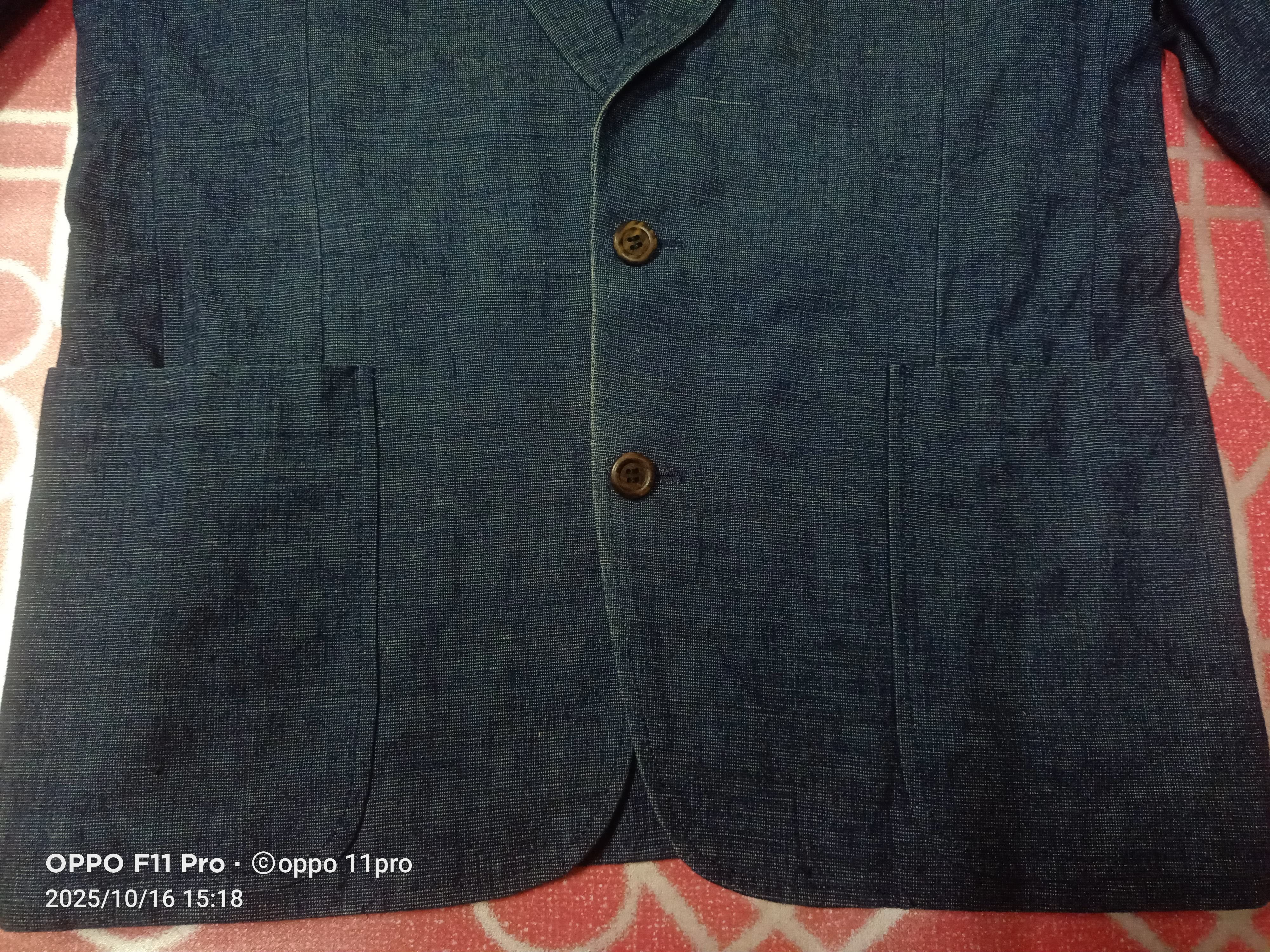 Japanese Brand Sasakura Genisho Blazers Denim Fabric Size 40R - 7 Thumbnail