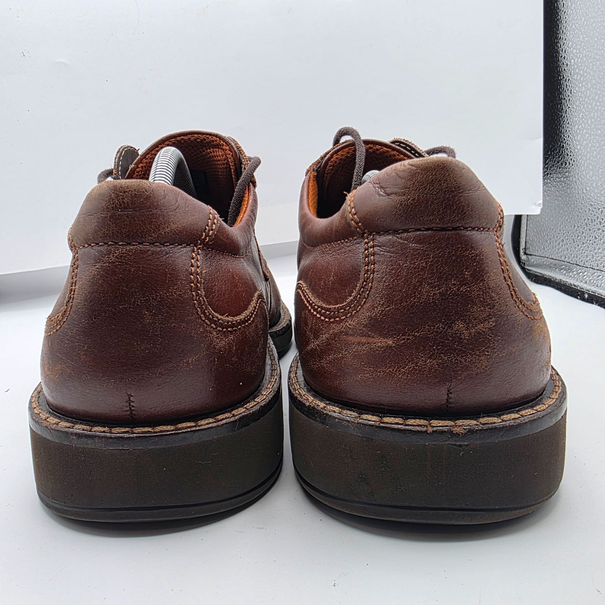 Ecco Ecco Brown Leather Mens Dress Shoes Size 11 Lace Up Comforta Size US 11 / EU 44 - 4 Thumbnail