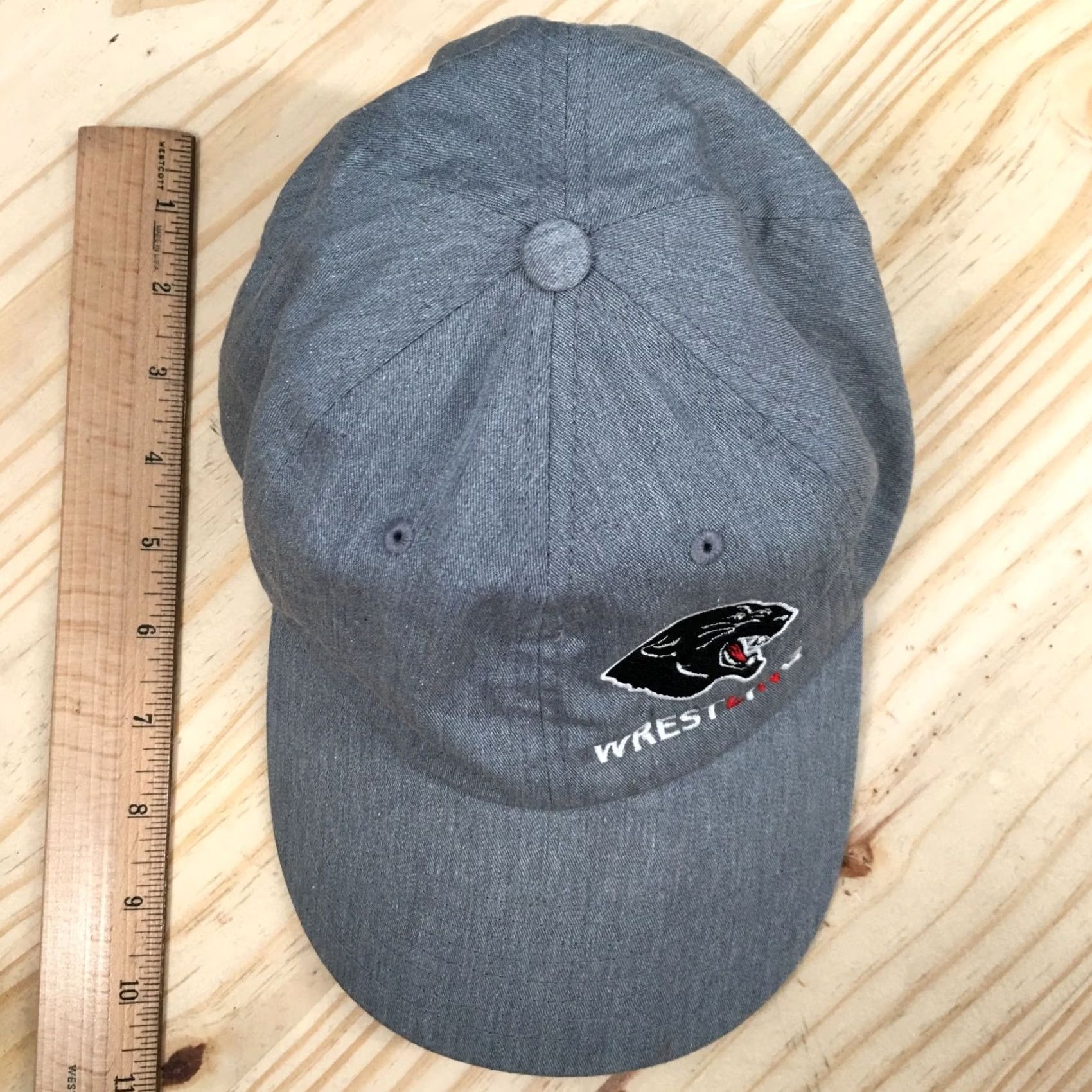 Vintage Richardson Wrestling Baseball Cap Unisex OS Gray Curved Brim Embroidered Logo Cap Size ONE SIZE - 4 Thumbnail