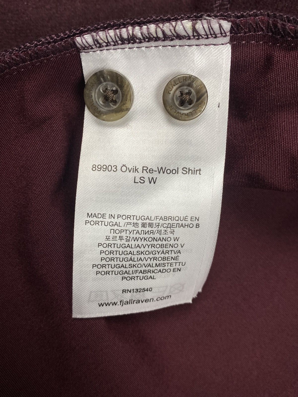 Fjallraven Fjällräven Övik Re-Wool Shirt Women’s Burgundy Wool Outdoor Size XL / US 12-14 / IT 48-50 - 16 Thumbnail